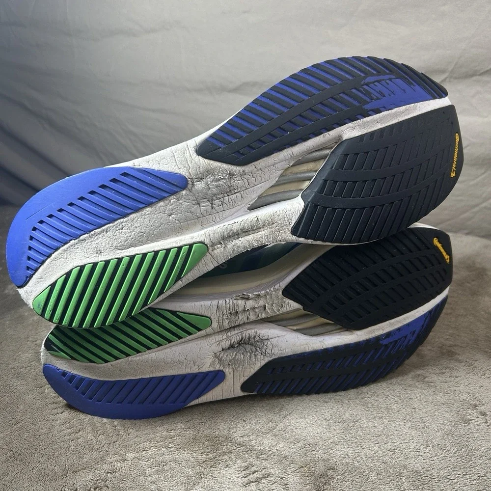Adidas Adizero Boston 10 Blue Green Running Shoes Sneakers Mens